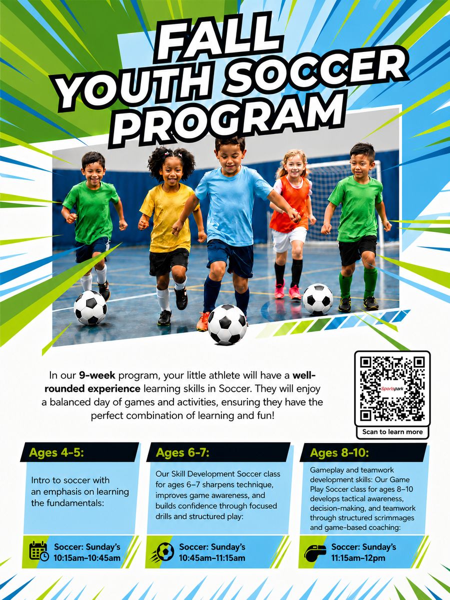 Youth Soccer Classes Flyer